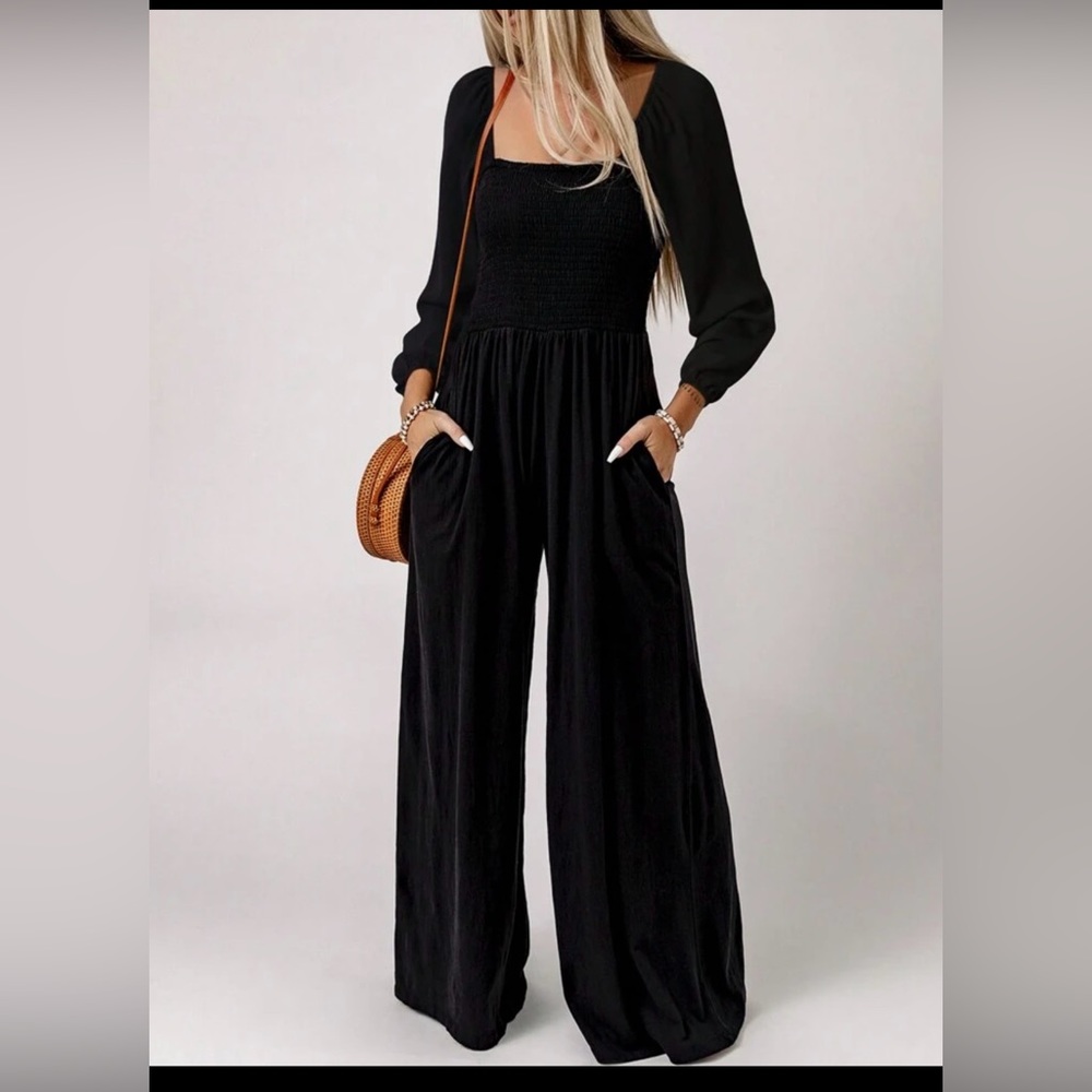 Long sleeve black romper